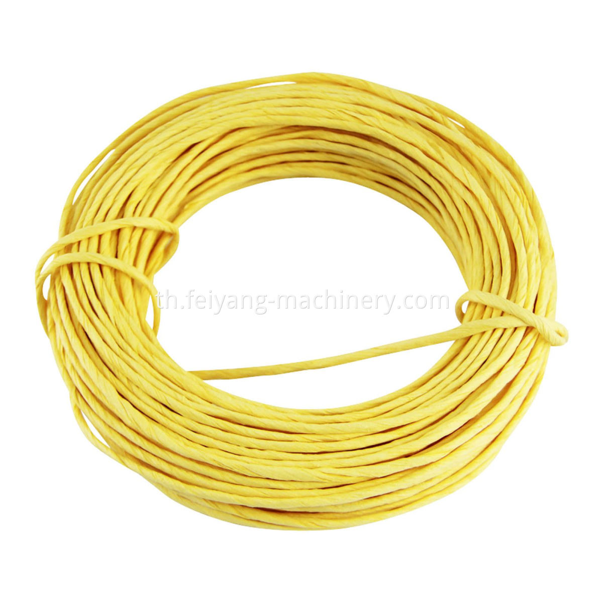 yellow color twisted paper cord